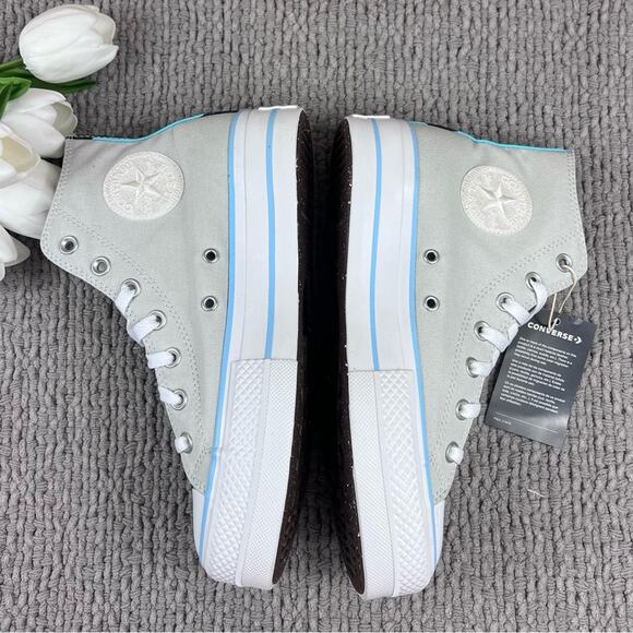 NEW Womens Size 8.5 Custom Converse High Top Platform Zebra Print Glitter Shoe - Picture 3 of 10